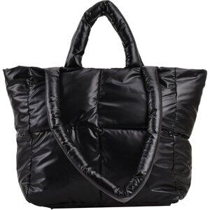 Versatile Large Capacity Puffer Tote - Stylish Handbag for Gym, Work, & Play